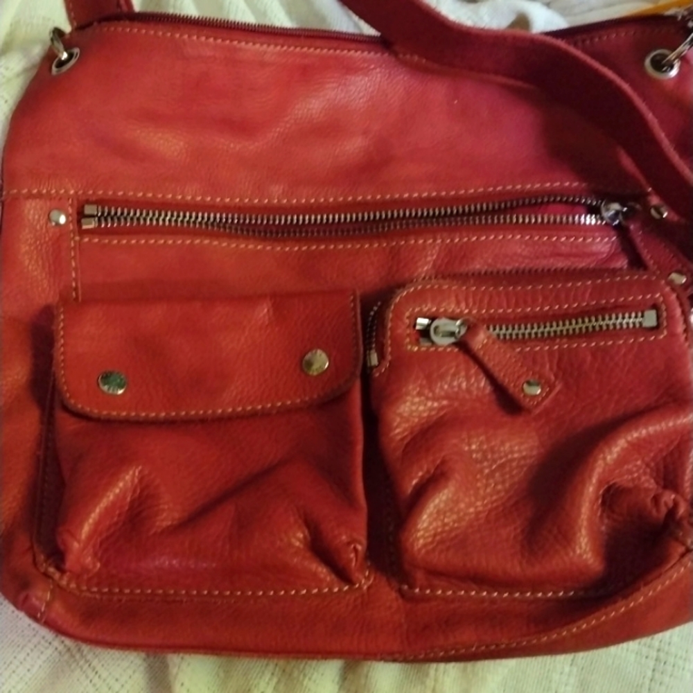 Fossil Sutter Leather Satchel Crossbody Bag